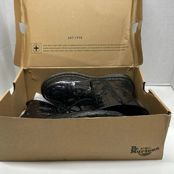 Dr Martens Docs Boots Lace Up Combat Shoes Cosmic Glitter Purple Women's Size 6 - Picture 14 of 15